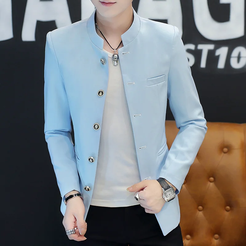 

High Quality Men's Chinese Style Business Casual High-end Simple Elegant Fashion Party Shopping Gentleman Slim Suit Jacket