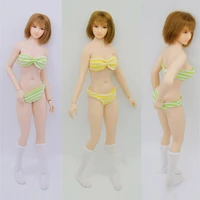 16 scale sexy bikini stripe womens swimsuit tube top biquinis bathing suit women knot bikinis set for 12inch action figure