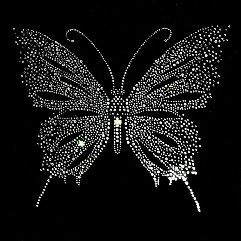 

Glitter Stickers Rhinestones Iron-on Transfers for Clothing Patch Embellishment Decorative Butterflies Accessories Dress Patches
