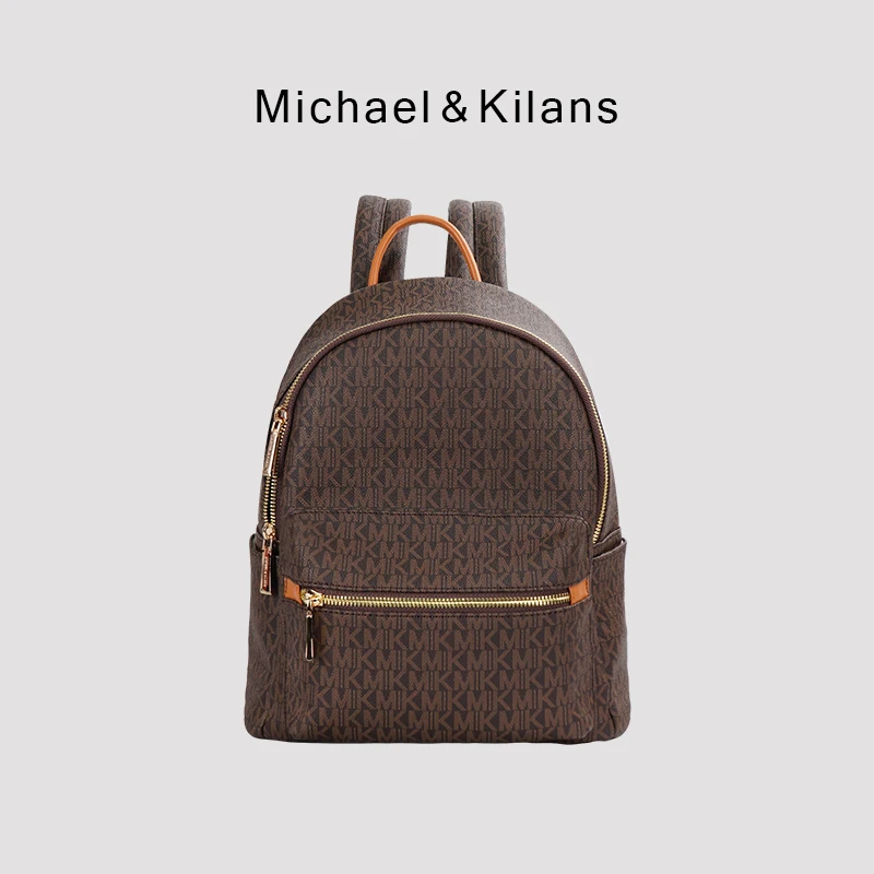 

MK Bag Michael&Kilans Luxury Designer Handbags For Women New Backpack Vintage Large Capacity Versatile Printed Women's Backpack