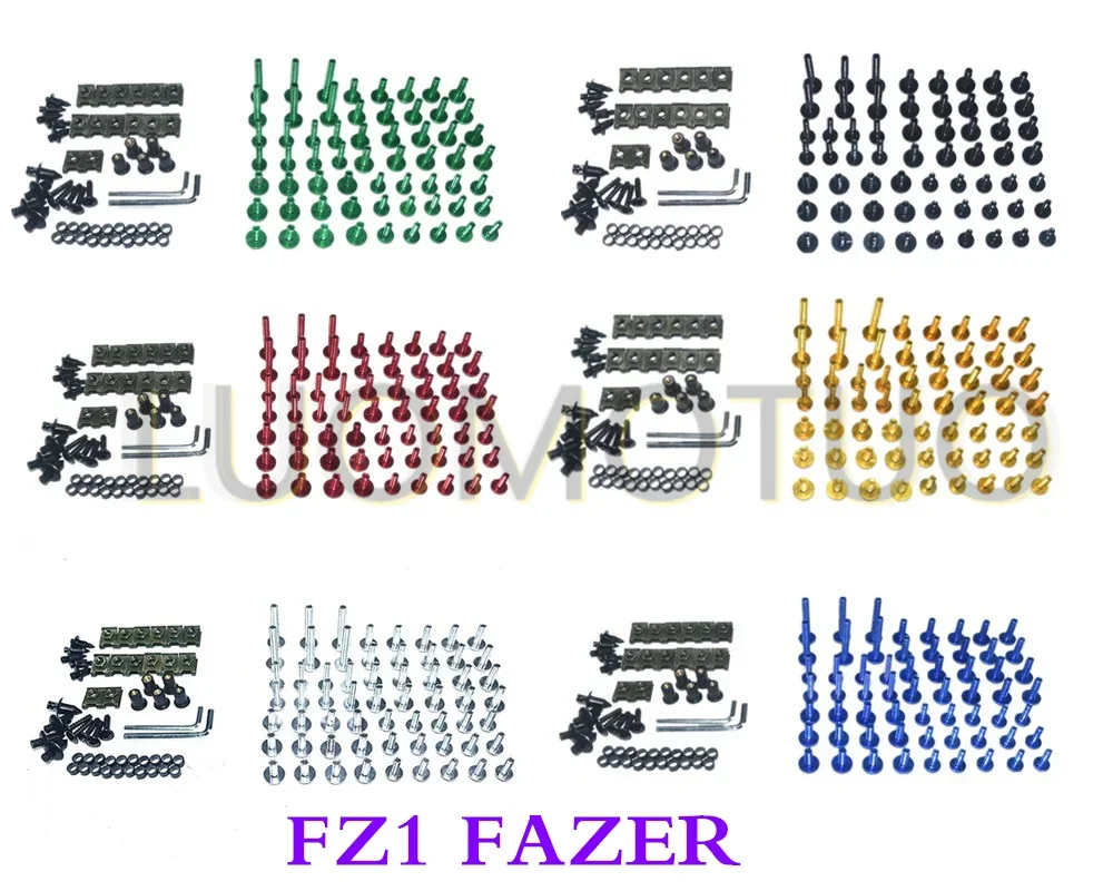 

Motorcycle Complete Fairing Bolts Kit Bodywork Screws For Fit YAMAHA FZ1 FAZER 2006-2015