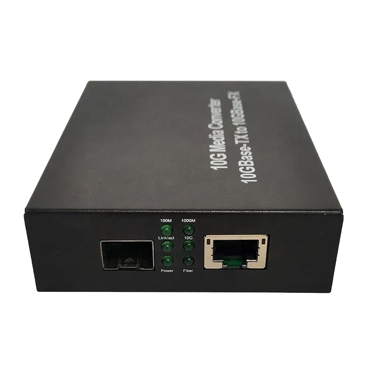 

10km 20km 100km 10G SFP ports optical fiber to Ethernet ports fiber optic media converter transceiver