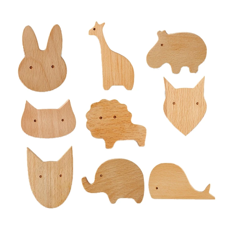 

Cute Animal Porch Wall Hanging Coat Hook Wall Decoration Solid Wood Hook