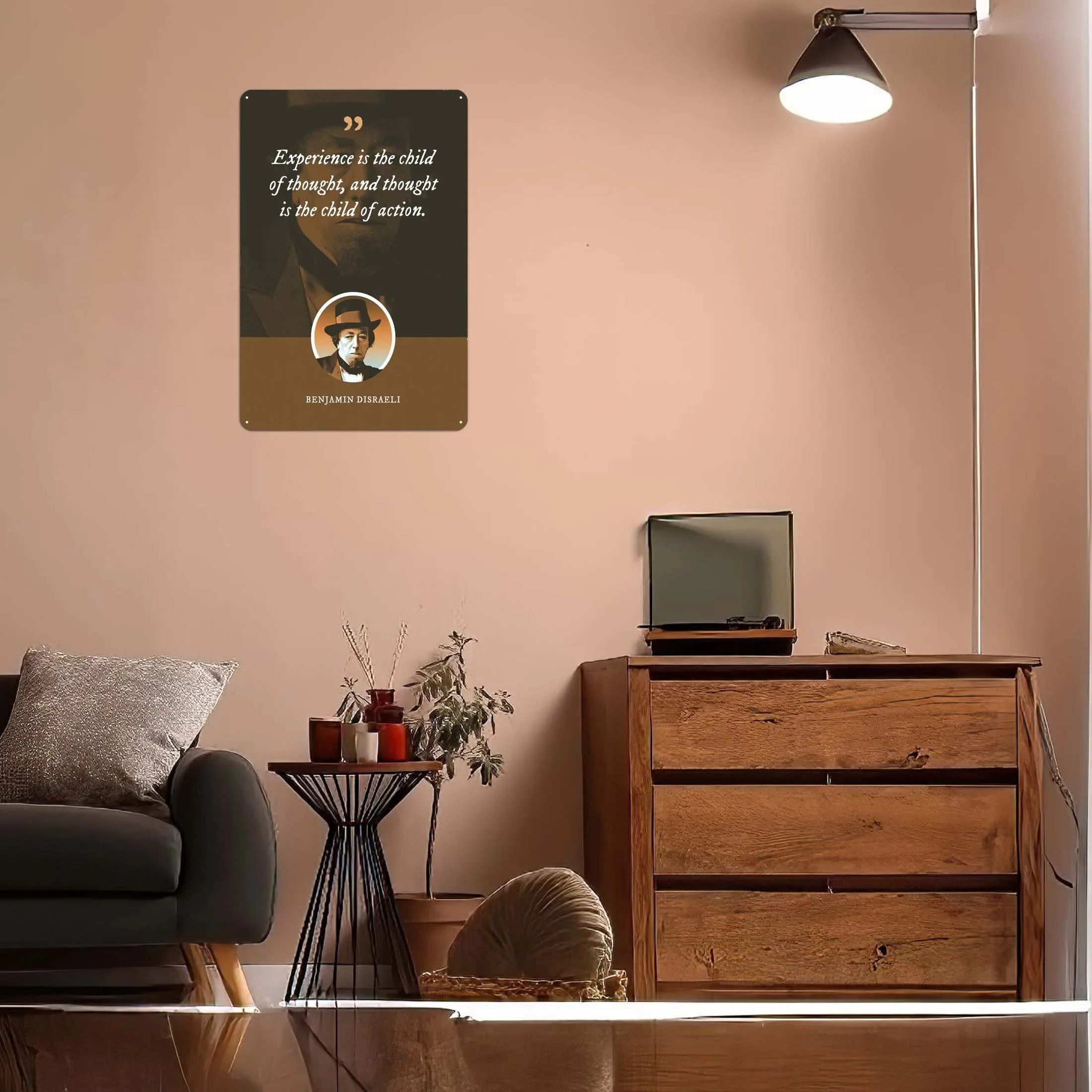 Benjamin Disraeli знак знаменитостей постер декор для ванной комнаты ретро