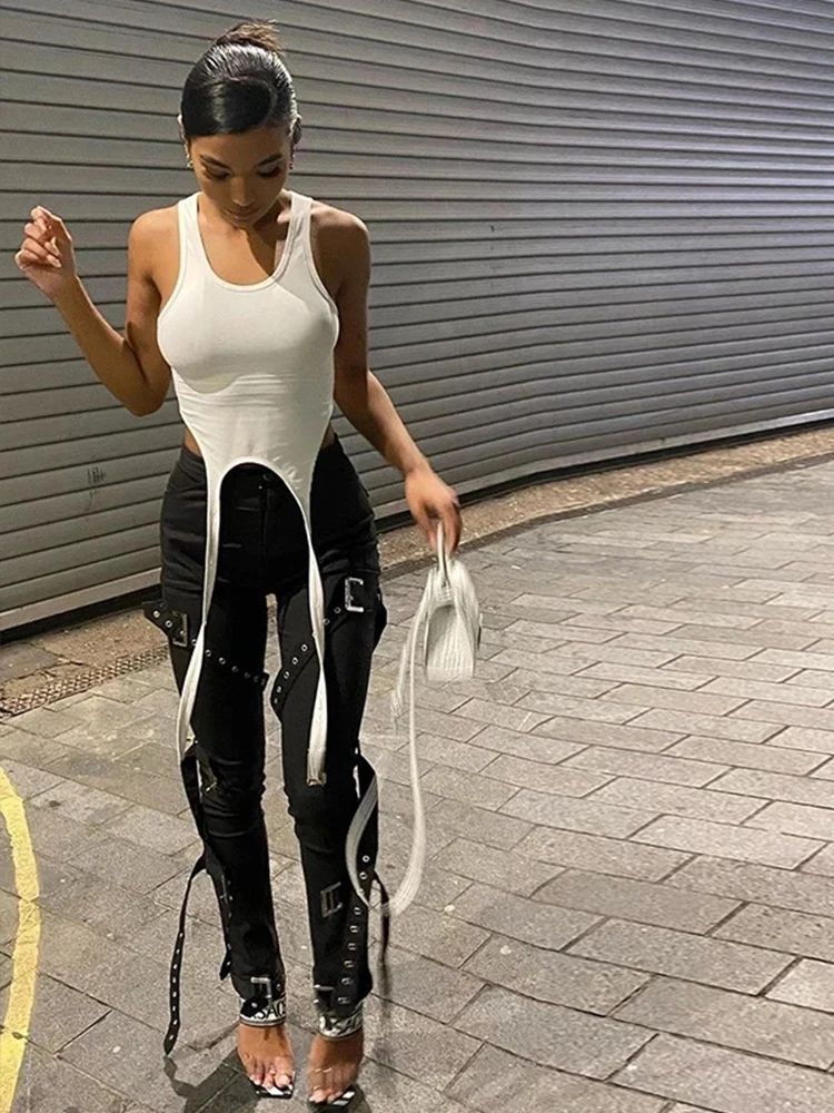 

2022 Casual Women Summer Tank Top Adults Sleeveless Solid Color U-shaped Neck Camisole with Straps Tank Tops