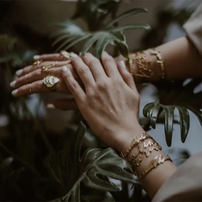 Именной браслет на заказ Парные браслеты манжеты большие ювелирные изделия для