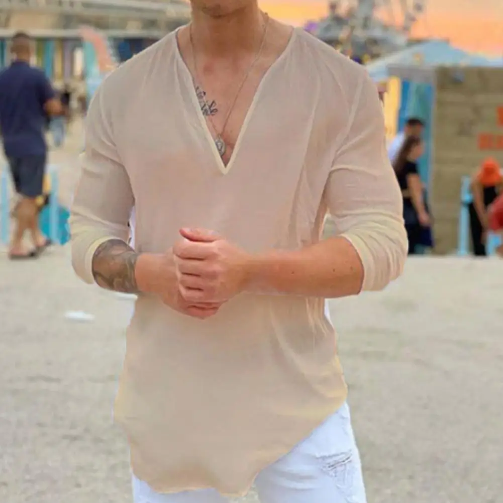 

Practical Summer Men Vintage Tee Top Clothing Summer Shirt Casual Dress Up