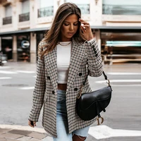 fashion plaid slimming thin small suit outer jacket girl