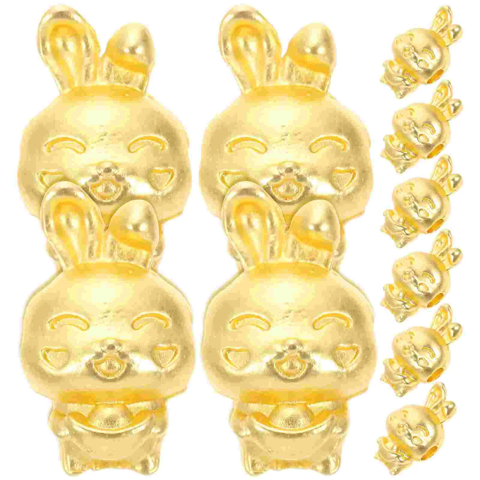 

Charms Rabbit Pendants Diy Jewelry Bracelet Charm Year Zodiac Bunny Making Pendant Necklace Chinese New Beads Gold