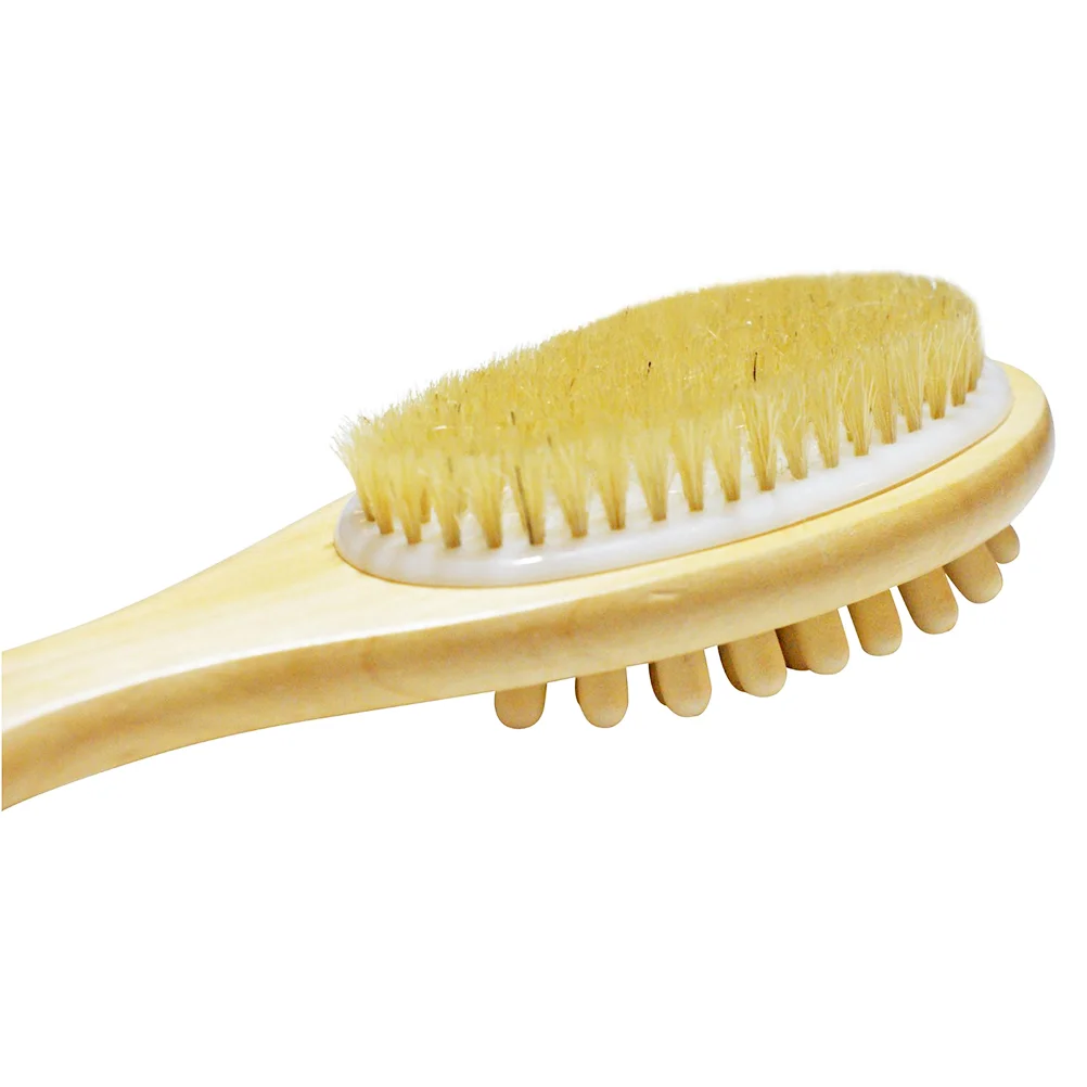 

Wooden Double Sided Bath Shower Brush Body Brush with Long Handle