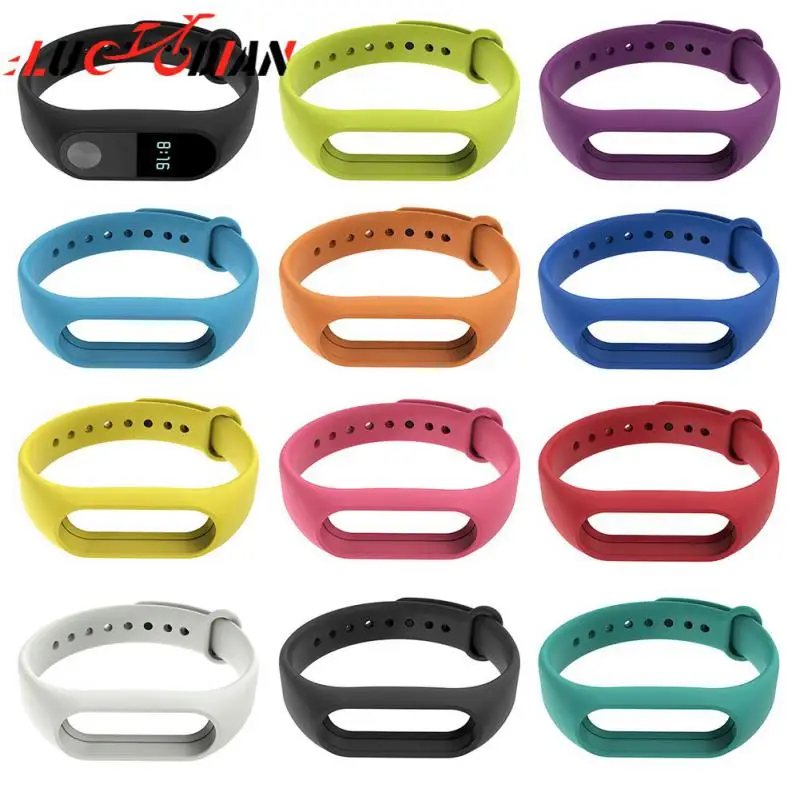 

Miband Replacement Bracelet Strap Soft Tpu Band Silicone Wristband Smart Band Accessories Solid Color Strap For Xiaomi Mi Band 2