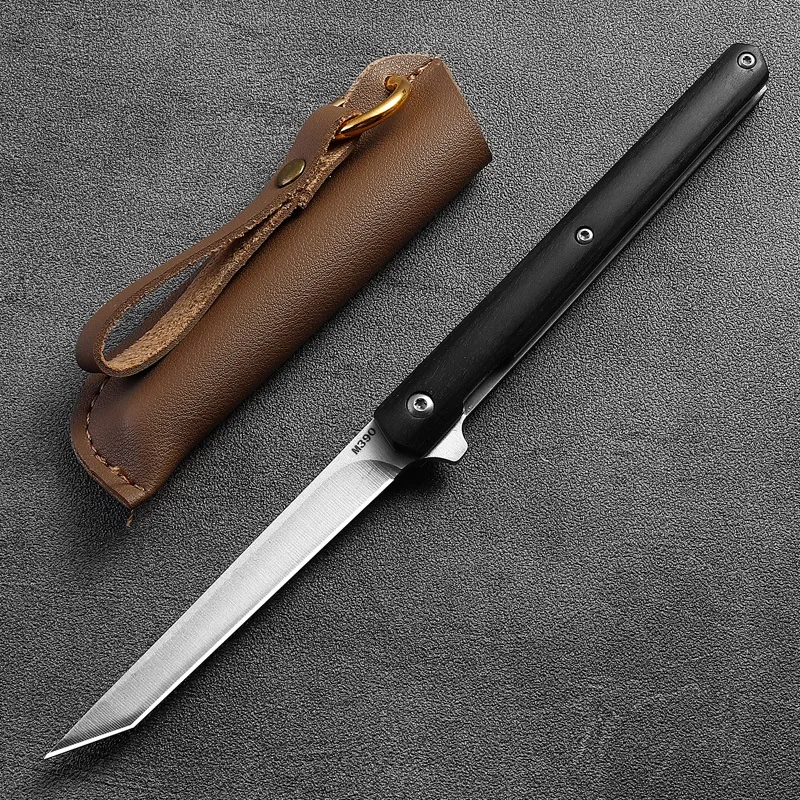 

1pc Camping Survival Knife Outdoor Self-Defense Knife High Hardness Folding Knife tactical Damascus Pattern Folding Knife