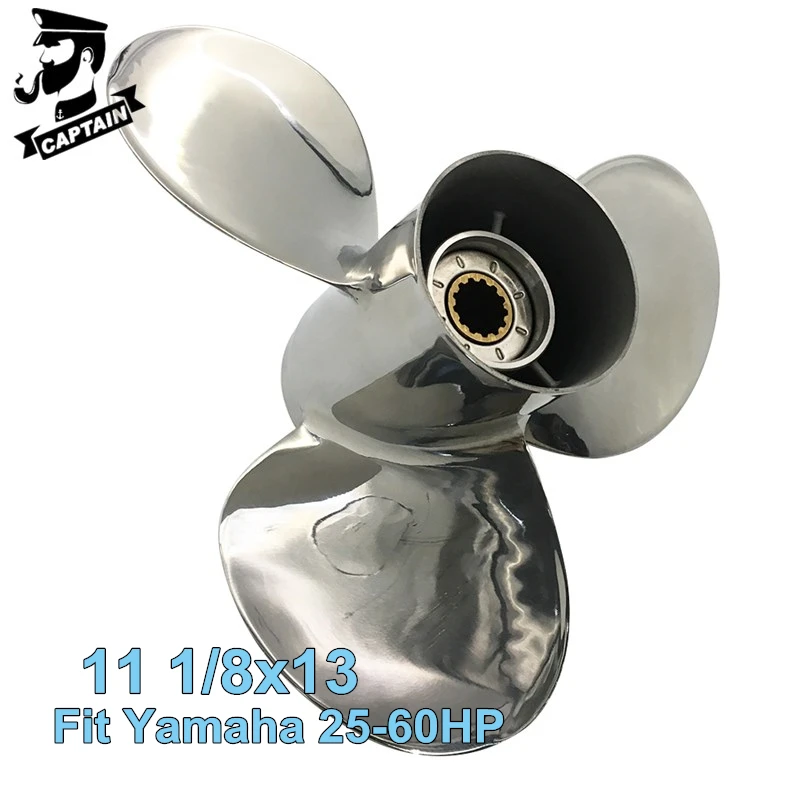 

Лодка-пропеллер Captain 11 1/8x13 подходит для подвесных двигателей Yamaha 30HP 50HP 40HP 60 HP 13 Tooth Spline RH морская часть из нержавеющей стали