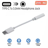 zhsong cable adapter usb c type c to 3 5mm jack headphone cable audio aux cable adapter for xiaomi huawei for smart phone 2022