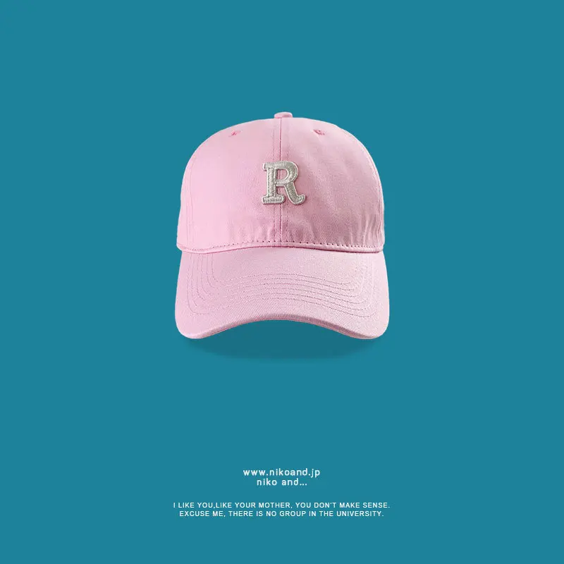 Бейсболка Мужская С Вышивкой Букв R модная Регулируемая дышащая хлопковая кепка