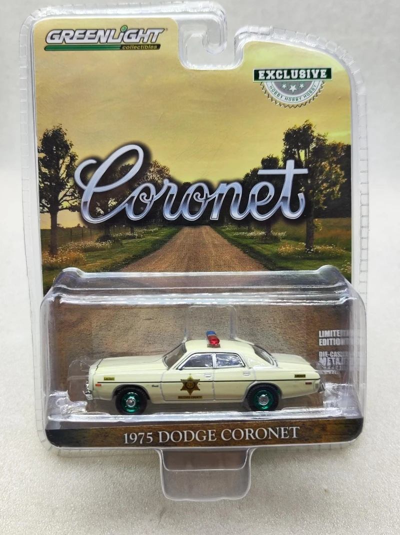

1:64 1975 Dodge Coronet Police car High Simulation Diecast Car Metal Alloy Model Car kids toys collection gifts W731