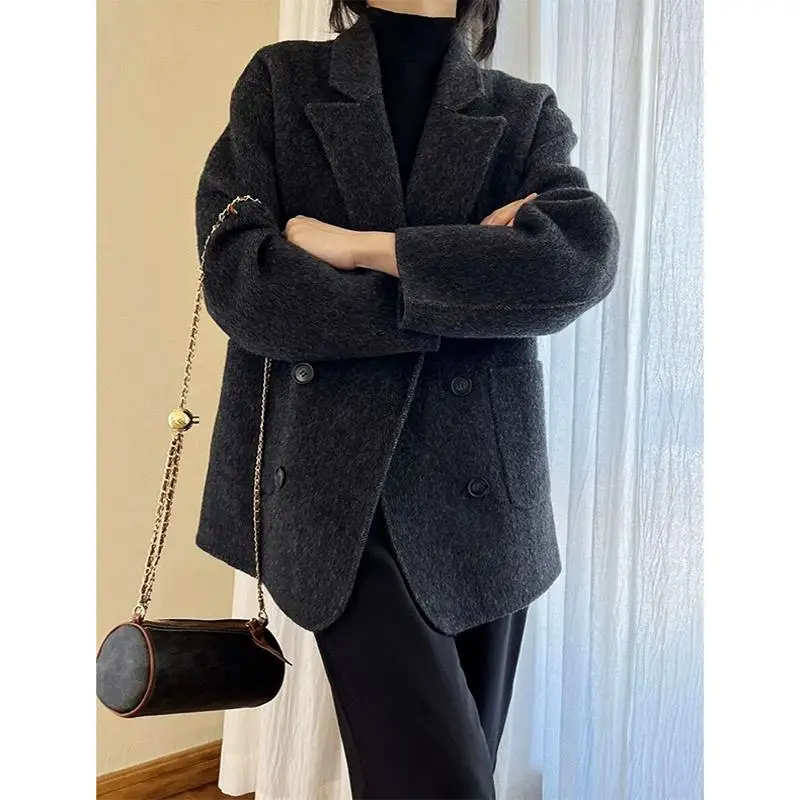 Pure Wool Double-sided Cashmere coat Women's Popular 2024 New Woolen Jacket Coat