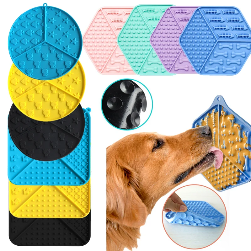 

Dog Slow Feeders Mats Lick Mat Boredom Anxiety Reduction Perfect for Food Yogurt Peanut Butter Alternative to Slow Feed Dog Bowl