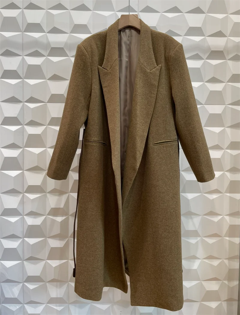 

Женское шерстяное пальто, роскошное зимнее пальто, женская одежда из шерсти и кашемира, модель R * w