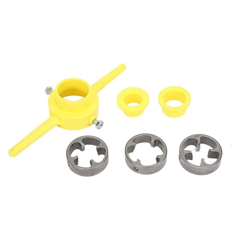 

JFBL Hot Pipe Thread Cutting Tool PVC Thread Maker NPT Round Tool Set Pipe Threader Plumbing Tool, PVC Thread Tool