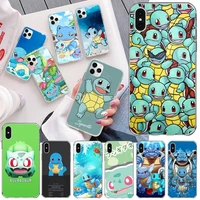 pokemon squirtle bulbasaur phone case for iphone 13 12 11 pro mini xs max 8 7 plus x se 2020 xr silicone soft cover