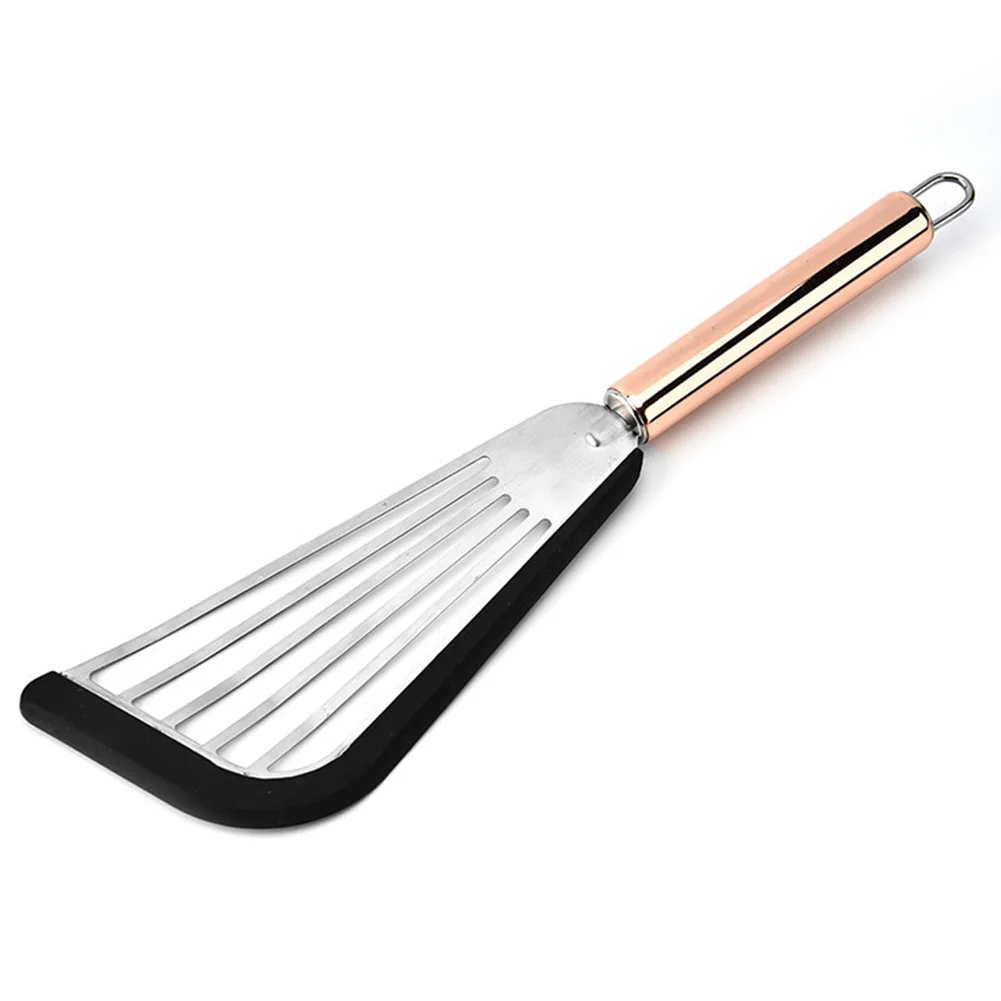 

Slotted Fish Spatula Easy Clean Soft Edge Non-stick Stainless Steel Cooking Tool Frying Professional Steak Shovel Heat Resistant