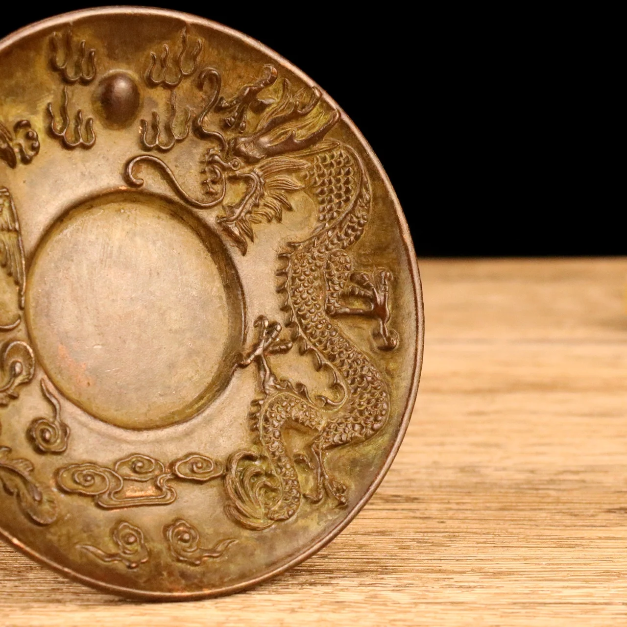 Китайская растация бронзовая скульптура удача богатство Дракон и Феникс