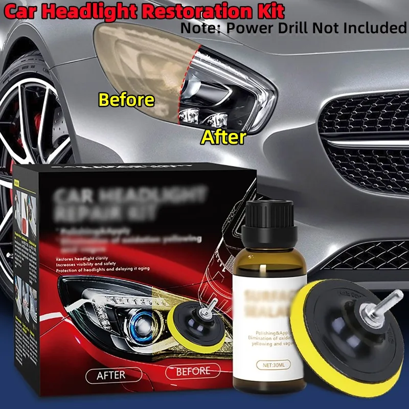 

Car Headlight Repair Tool Headlight Lamp Renovation Agent Auto Repair Fluid Refurbished Restore Oxidation Liquid Polishing Tool