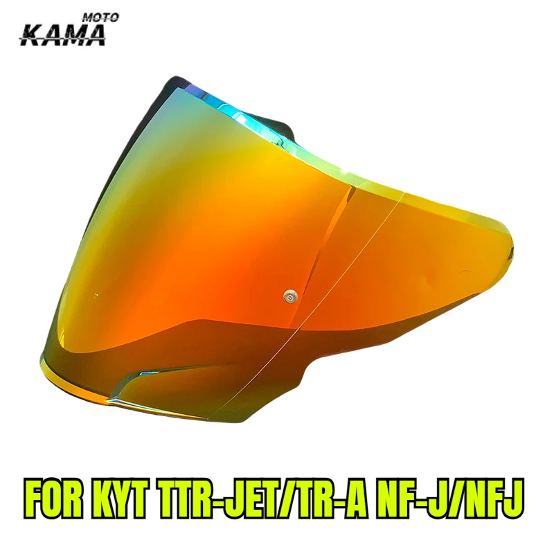 Фото Сменная декоративная линза для визора, совместимая с шлемами KYT TTR‑JET/TR‑A NF‑J/NFJ, прозрачная, дымчатая, с гальваническим покрытием, окрашенная, запасная часть, защитный экран. №1