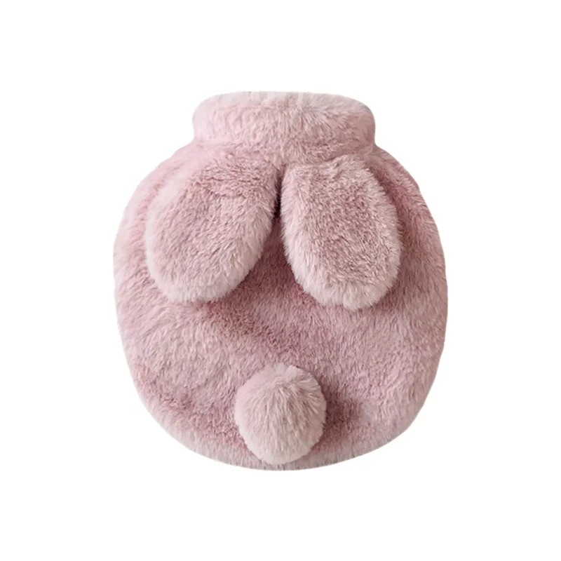 

Cartoon rabbit plush hand warmer hot compress belly removable PVC explosion-proof water injection hot water bag