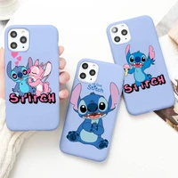 cute lovely cartoon stitch phone case for iphone 13 12 mini 11 pro max x xr xs 8 7 6s plus candy purple silicone cover