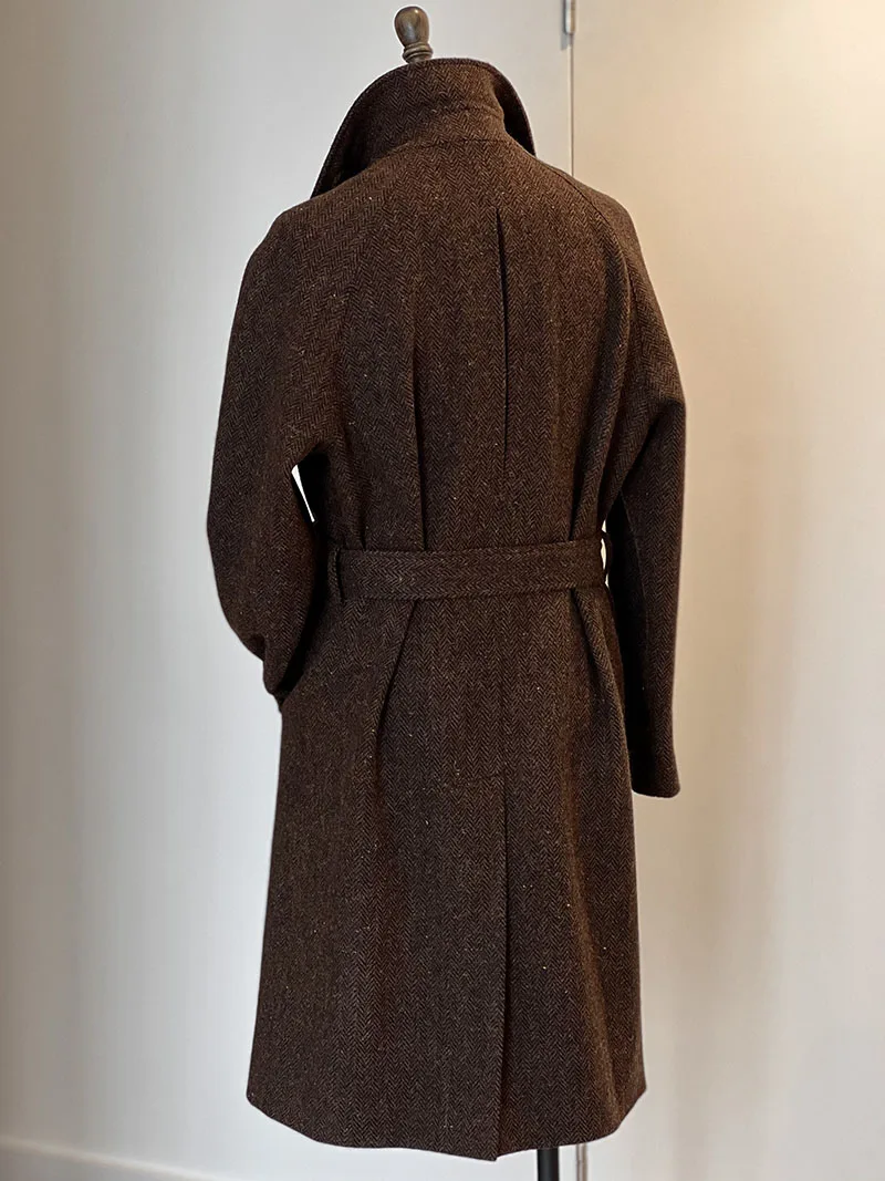 Мужское твидовое пальто из баланхаана классическая элегантная ветровка с