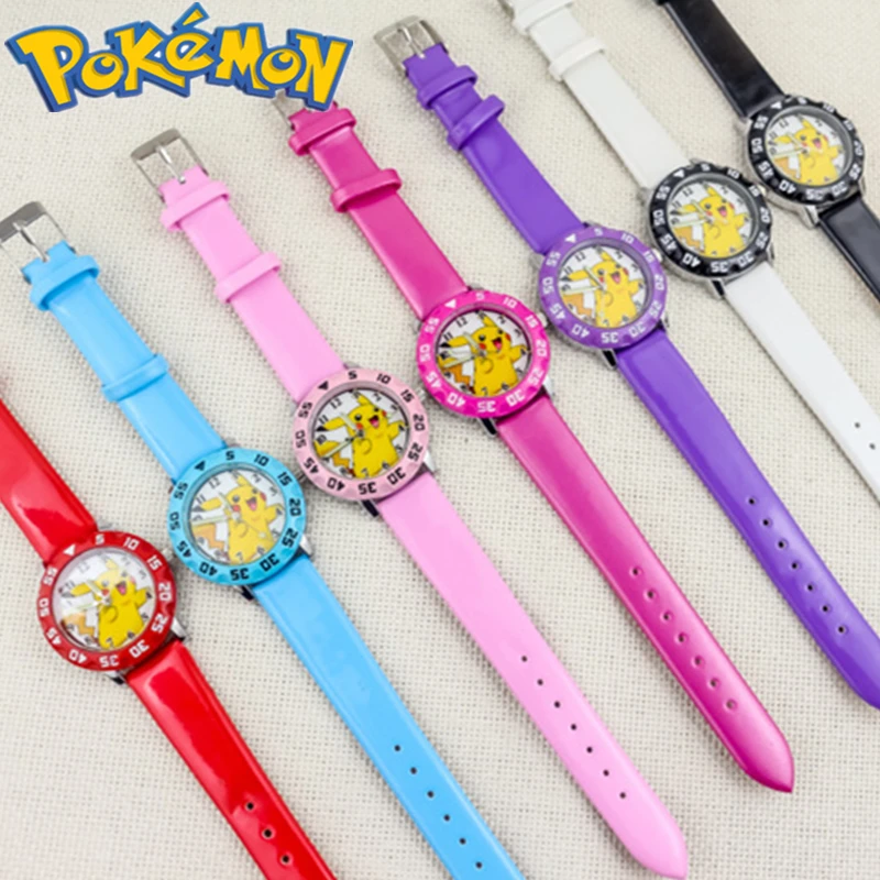 

New Pokemon childrens digital luminous watches for boys and girls belt cartoon electronic watch Japanese animation birthday gift