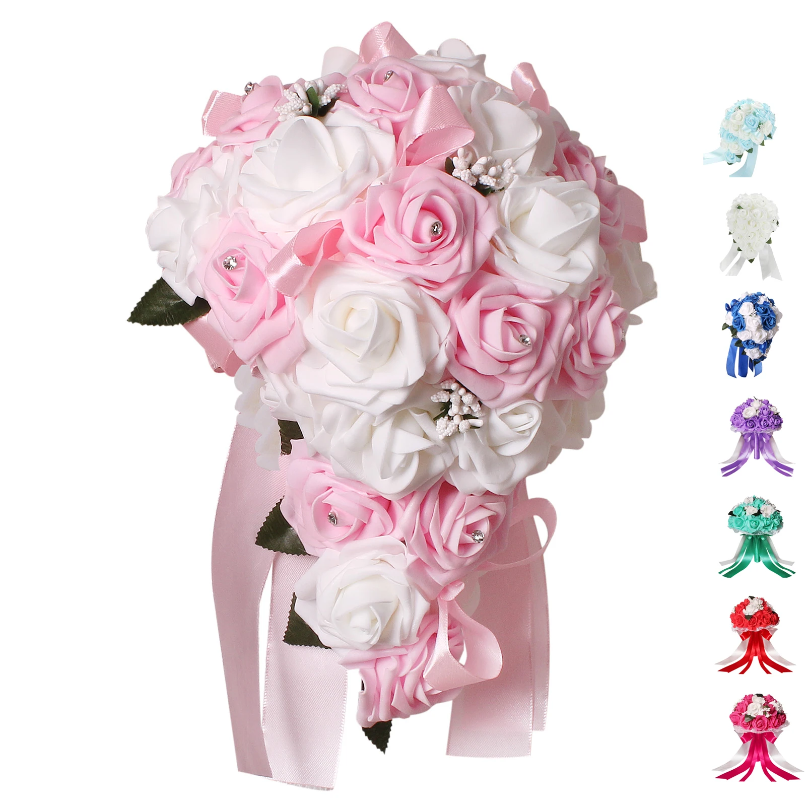 Свадебный букет искусственные шелковые цветы для невесты букеты из пенопласта