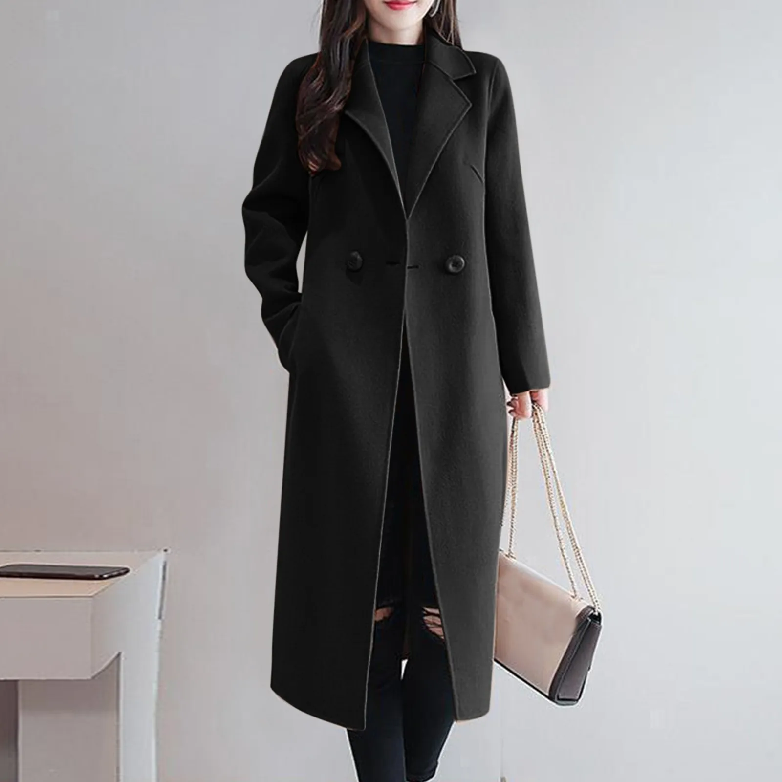 Зимнее пальто против морщин зимнее свободное 2024 новое в корейском стиле модное