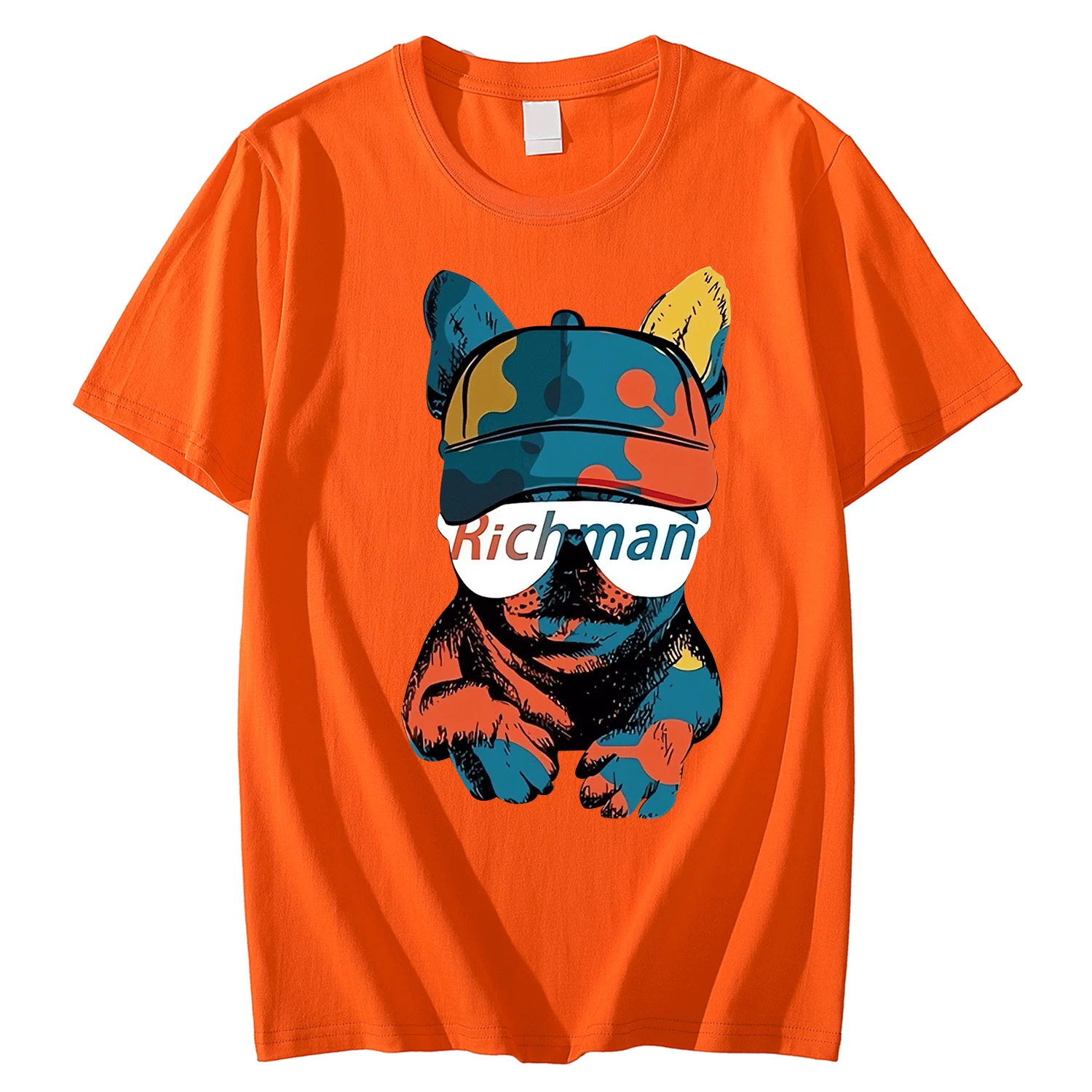 

2023 New For Couples Sports High-Quality Summer T-shirt 100% Cotton Cute Dog Printed Casual Oversized Shirt Free Shipping S-4XL