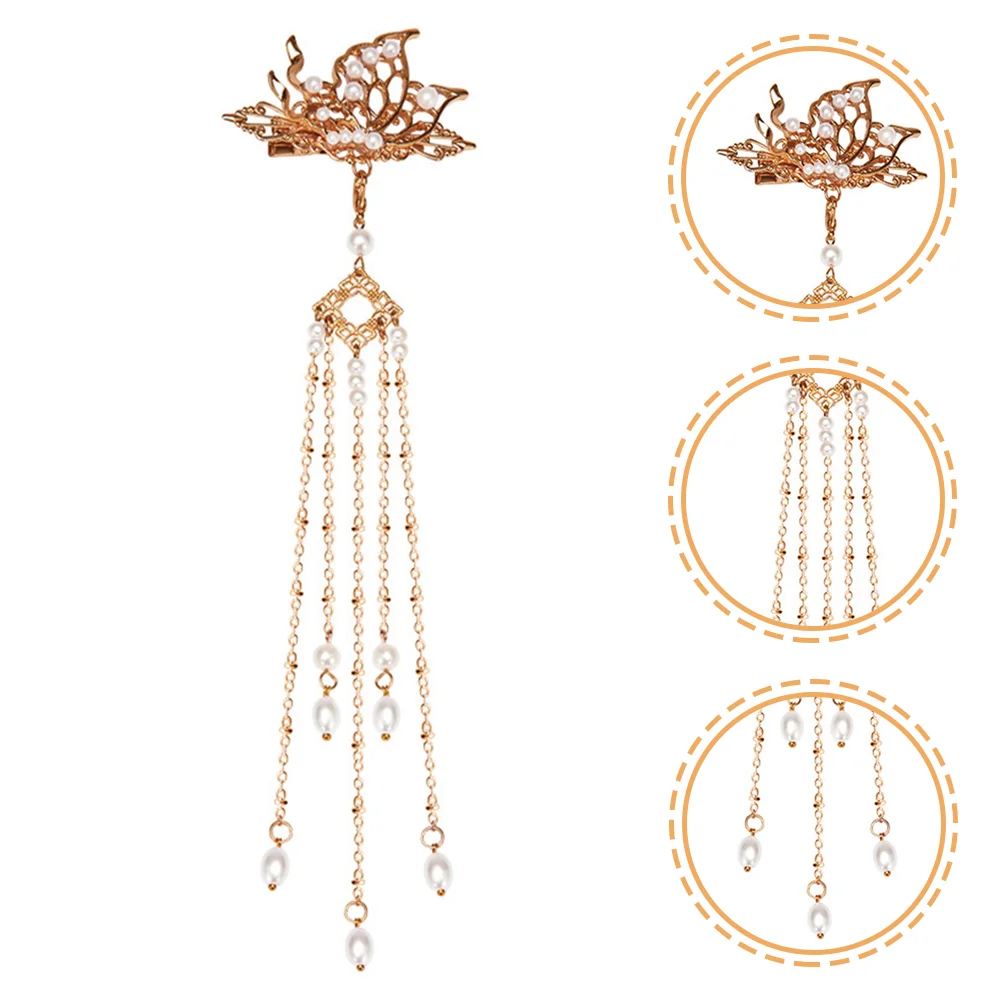 

1 Pair Vintage Tassel Hairpins Hair Clips Butterflies Hair Accessories