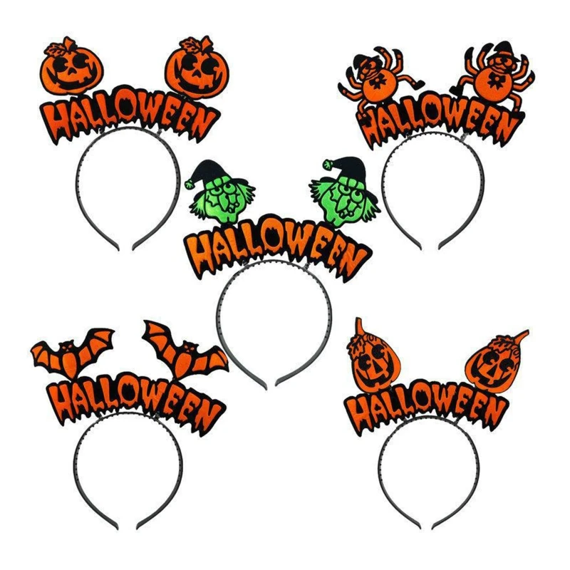 

Halloween Pumpkin Hair Hoop Cosplay Devil Headband for Women