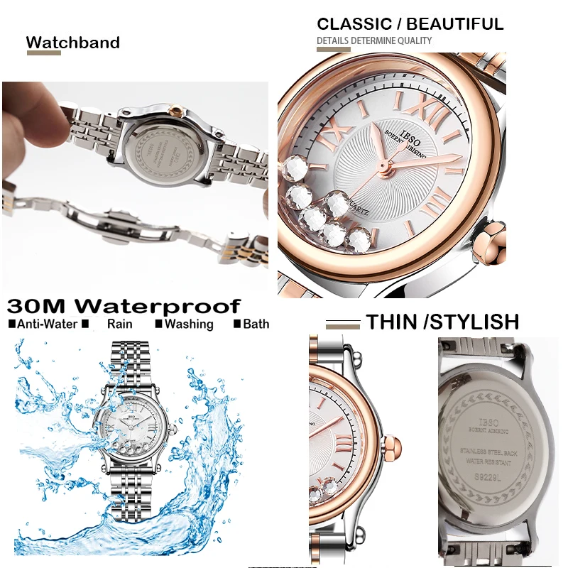 Luxury Brands Women Watches Waterproof Rose Golden Wristwatches Lady Elegant Leather Watches Female Silver Hand Clock Girl Gifts enlarge