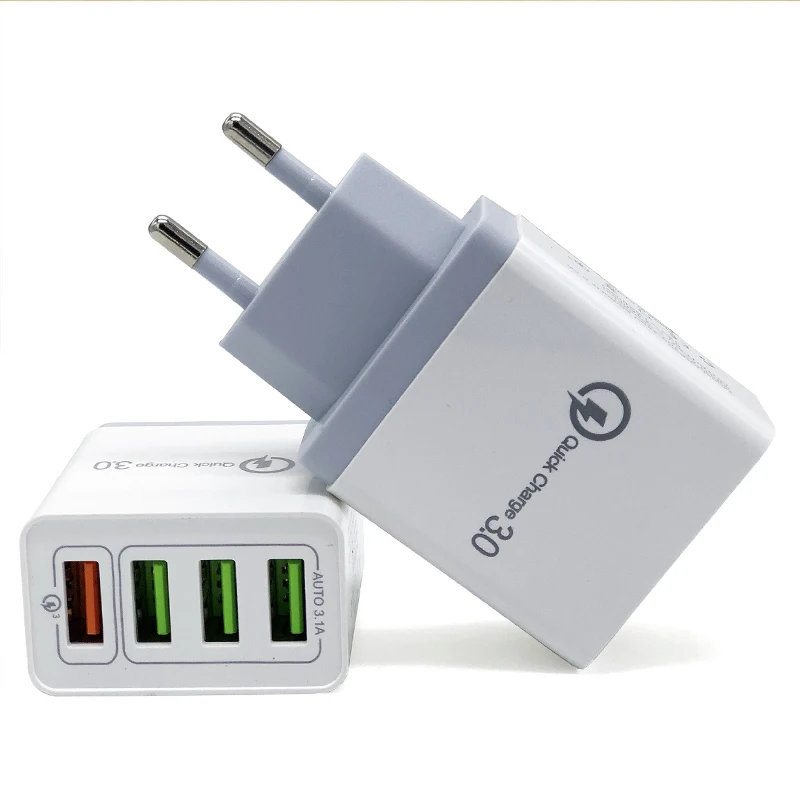 Фото USB-зарядное устройство с вилкой Стандарта ЕС/США/Великобритании для быстрой зарядки 3,0, подходит для планшетов, стандартных адаптеров, портативных настенных зарядных устройств, №5