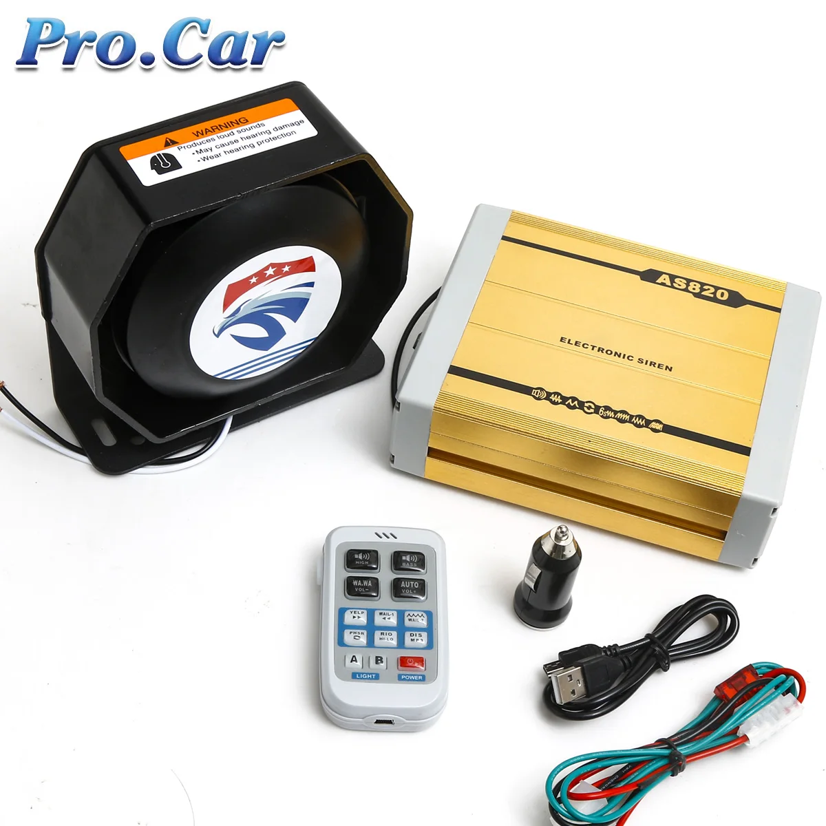 

400W Police Siren Car MIC Speaker System 10 Sound Loud for 12V Car Truck Warning Alarm amplifier Siren Auto Horn Adjust Sounds