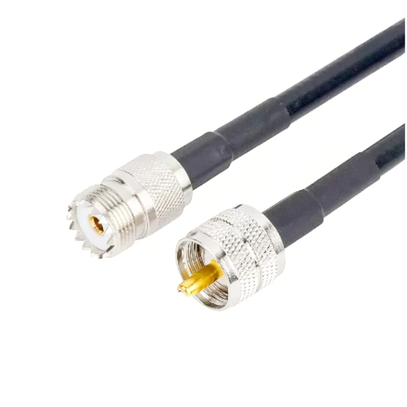 Фото 1 шт. LMR400 SO239 PL259 UHF Male Female to UHF Male to UHF Male Female Connector 50 Ом Обжимной для косички антенны LMR-400 №1