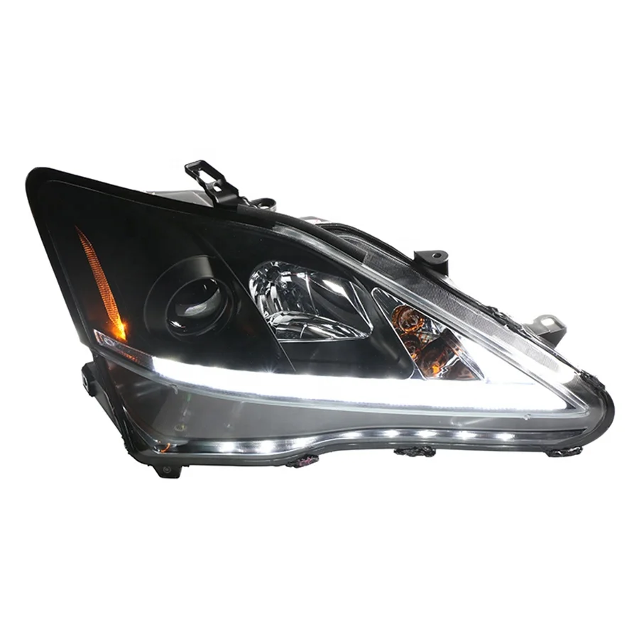 

2006-2008 For LX IS250 HID Head Lamps with Projector LX Black Housing