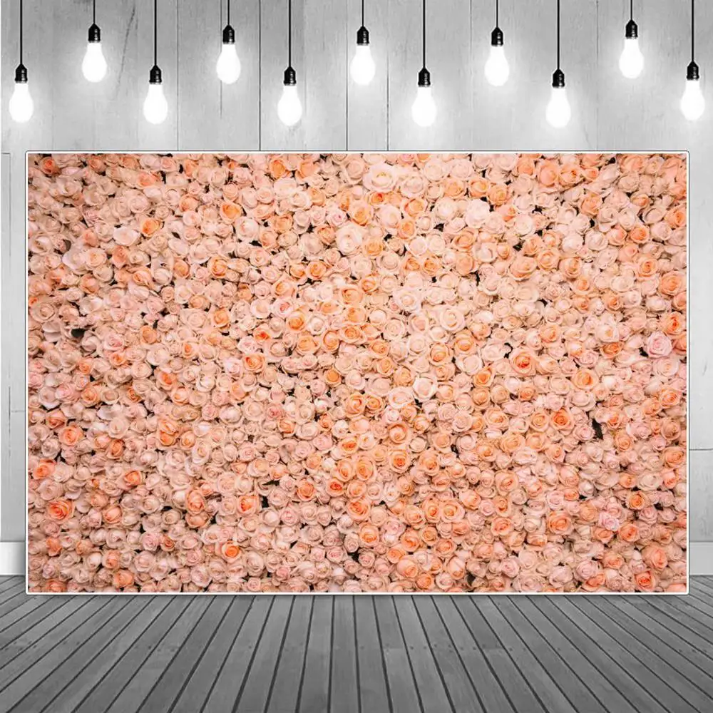 

Flowers Wallpaper Decoration Wedding Photography Backdrops Girl Floral Bridal Shower Party Photographic Backgrounds Studio Props