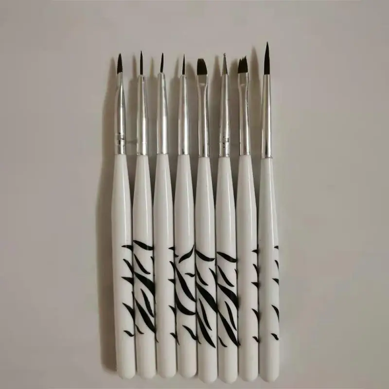 

8pcs Painting Line Pen Zebra Pattern Nail Brush DIY Color Carving Point Drilling Drawing Brush Nail Art Manicure Accessories