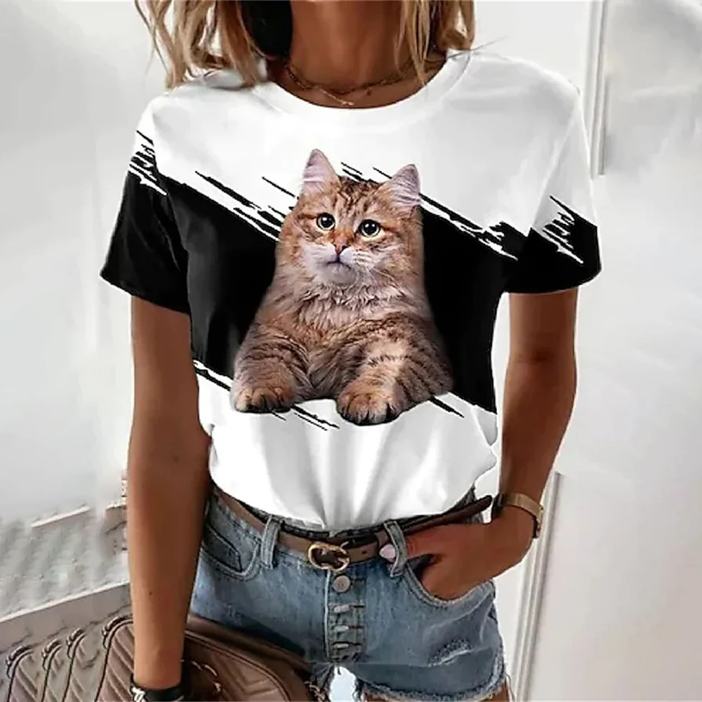 

Футболка женская оверсайз с круглым вырезом и коротким рукавом, в стиле аниме