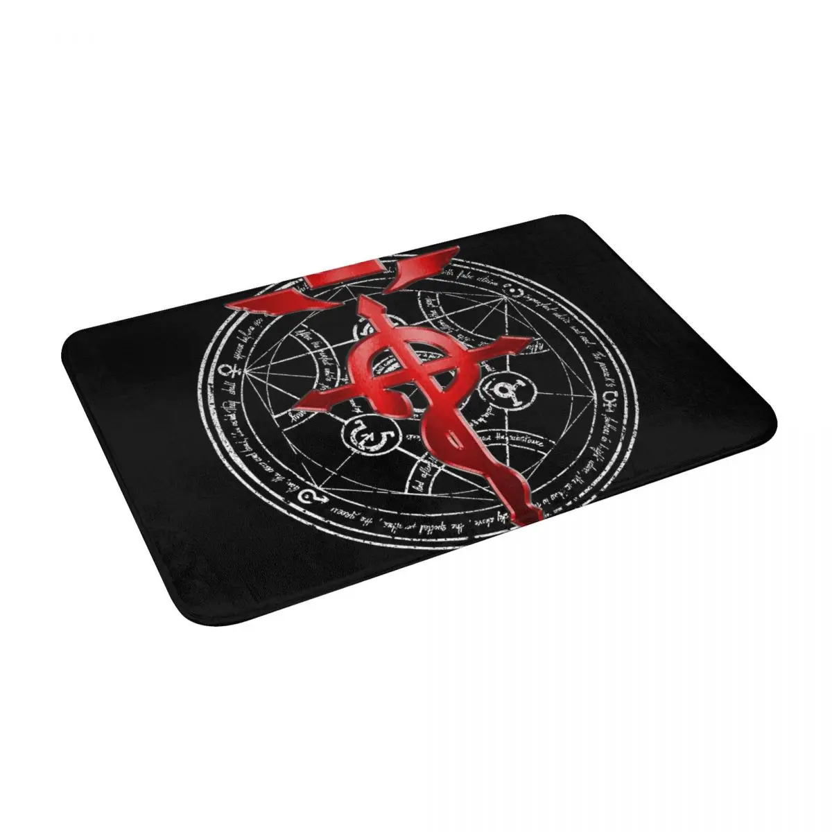 

Fullmetal Alchemist Transmutation Symbol Bath Door Floor Mat Non-slip Rug Carpet Entrance Living Room Home Kitchen Dust Velvet