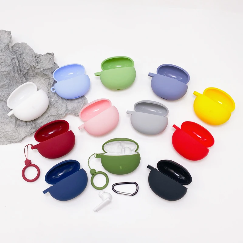 

Чехлы для Huawei Freebuds 4E, силиконовый чехол с кольцом, противоударный защитный чехол для наушников, мягкий чехол из ТПУ