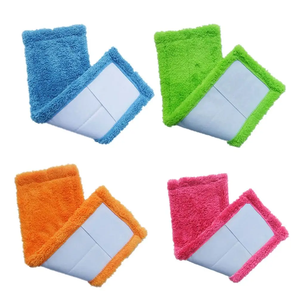 

Mops Head Coral Velvet Hair Floor Cleaning Pad Living Room Mopping Cloth Household Washable Reusable Housework Green