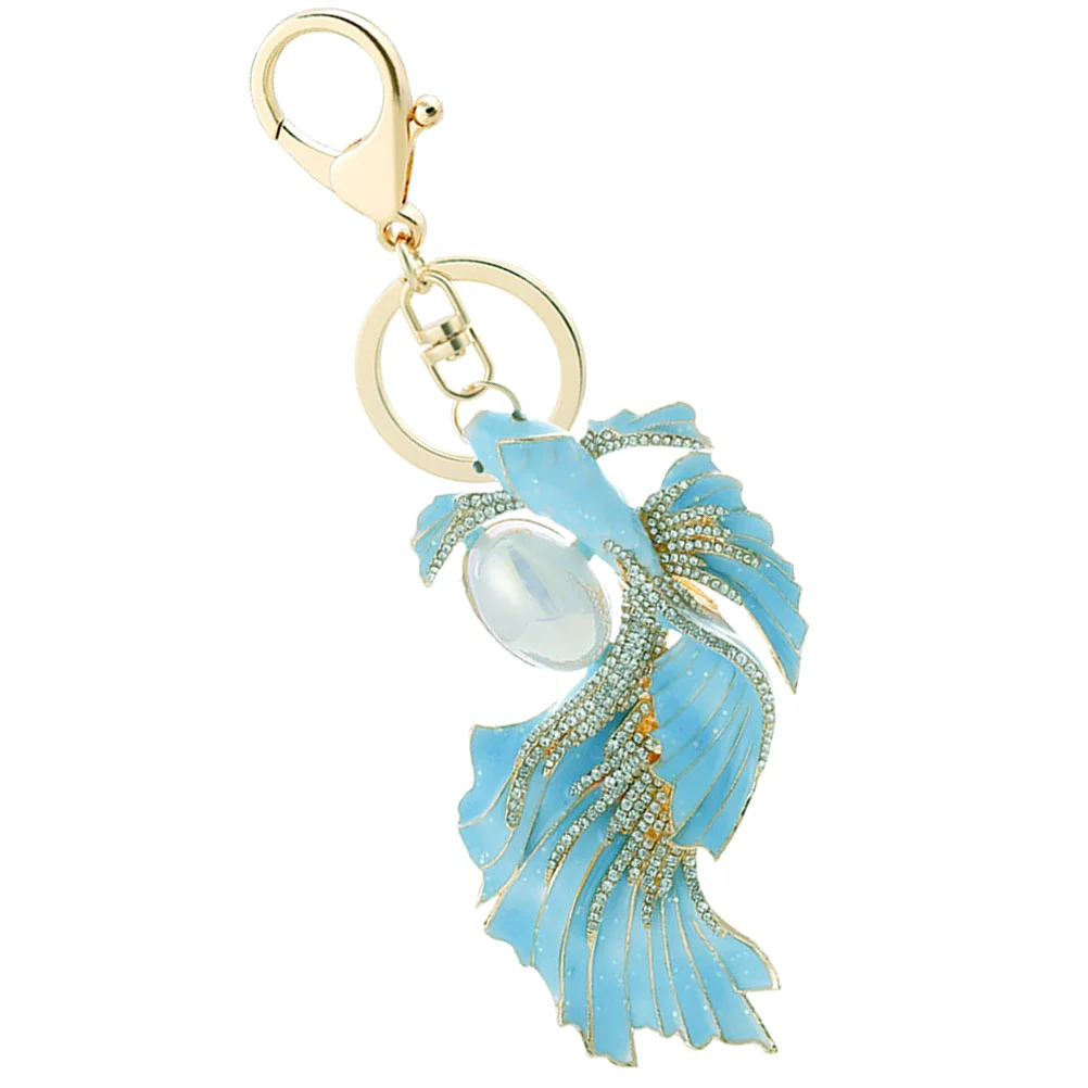 

Keychain Goldfish Keychains Charms Pendant Key Hanging Car Mermaid Ornament Handbag Metal Purse Ring Holder Animal Keyring Funny